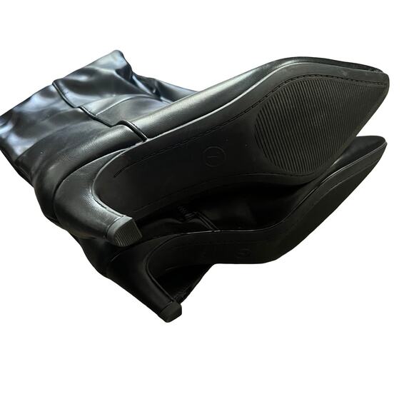 UNIVERSAL THREAD Kendra Kitten Heel Tall Dress Boots Black 7 - Picture 6 of 6